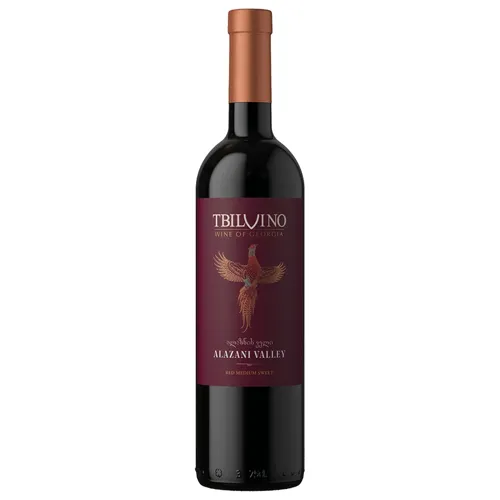 Вино Tbilvino Alazani Valley червоне напівсолодке 11,5% 0,75л
