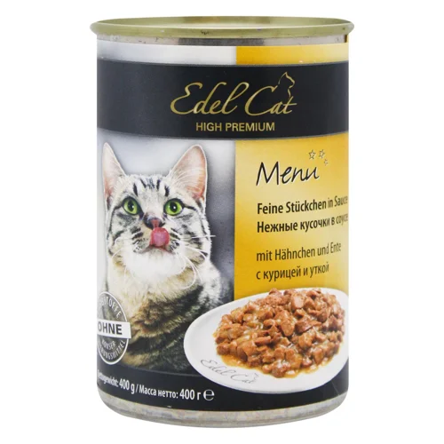 Корм вологий Edel Cat з куркою та качкою для котів 400г