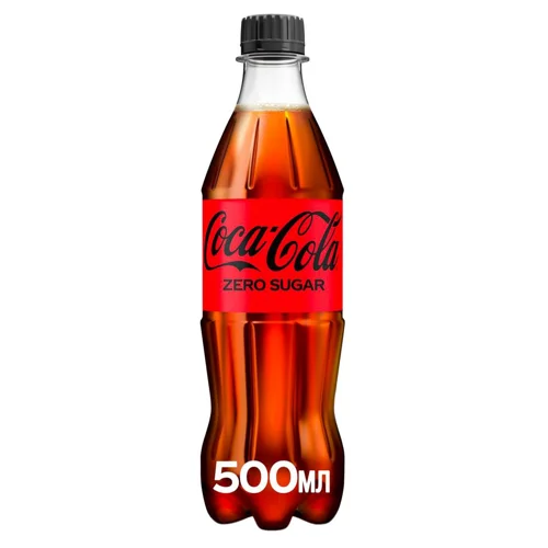 Напій безалкогольний низькокалорійний сильногазований Coca-Cola Zero 0.5л