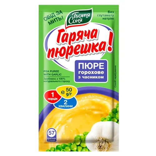 Пюре Тетя Соня горохове з часником 50г
