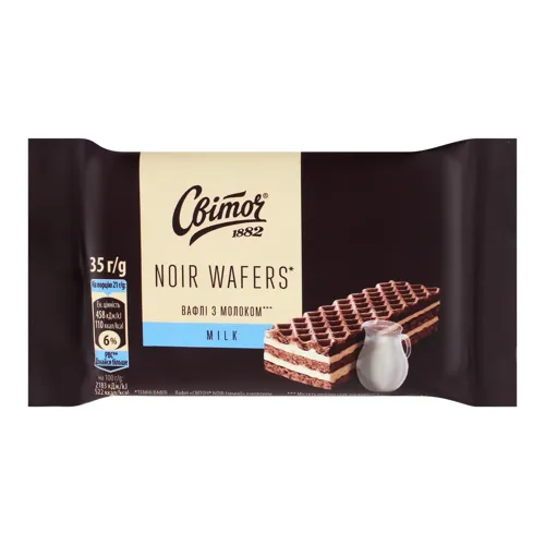 Вафлі з молоком Noir wafers Світоч м/у 35г