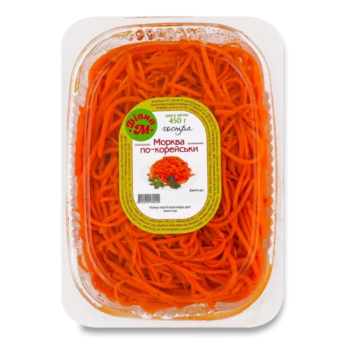 Морква по-корейськи гостра ПП Діана-М, напівкопчена, 450 г