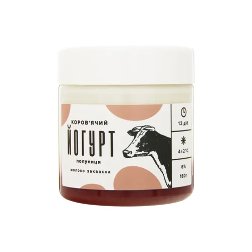 Йогурт 6% коров'ячий Полуниця EatLokal с/б 180г