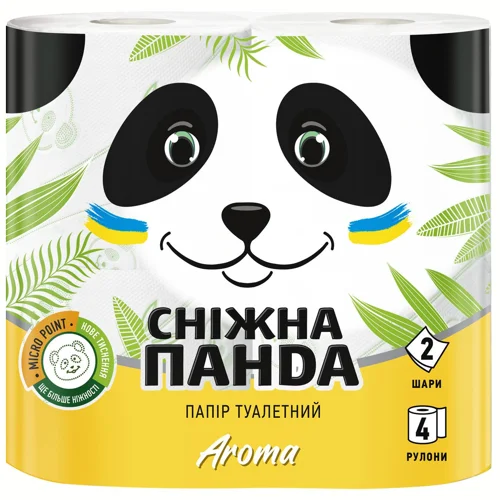 Туалетний папір Сніжна Панда Aroma 2-шаровий 4шт