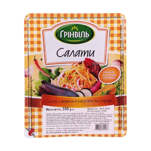 Салат з морської капусти і перця Грінвіль п/у 350г