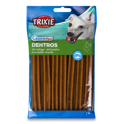 Ласощі Для Собак Жувальні Шматочки З М'ясом Птахів Dentros Denta Fun Trixie, В/ґ, 180г