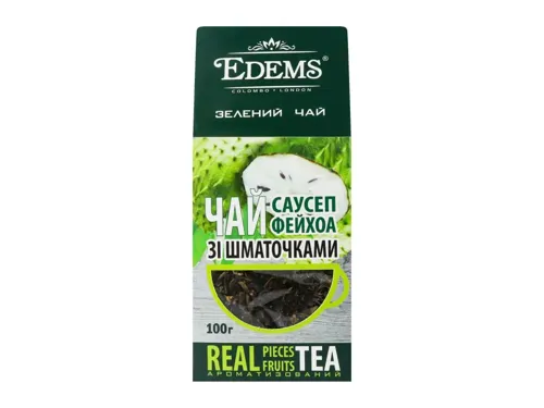 Чай зелений зі шматочками саусепу Soursop Edems к/у 100г