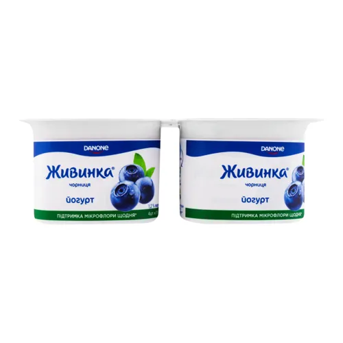 Йогурт 1.2% Чорниця Живинка ст 4х115г