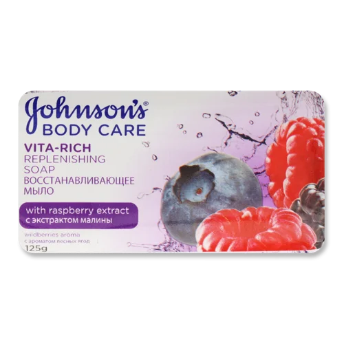 Туалетне Мило з Екстрактом Малини Vita Rich Body Care Johnson's, 125г