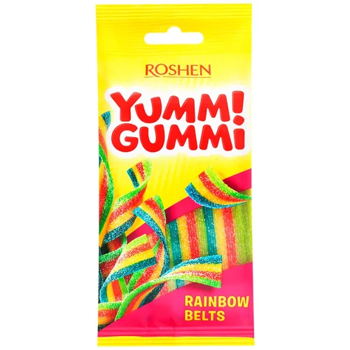 Цукерки Roshen Yummi Gummi Sour Belts 78г