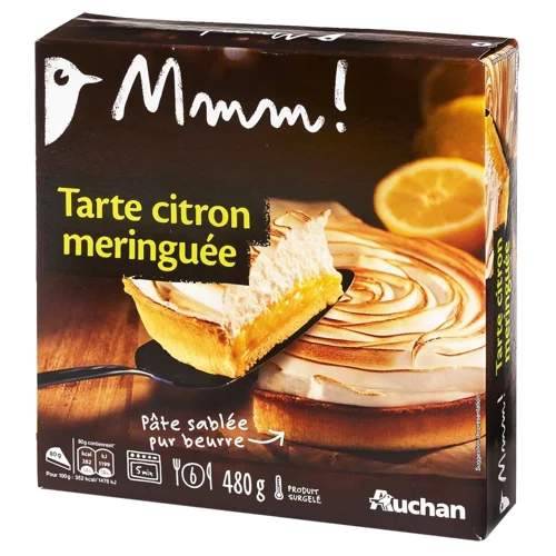 Пиріг Auchan Ммм! Лимонний заморожений 480г