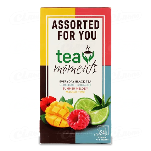 Чай Tea Moments набір чаїв у сашетах Assorted for You 40,8 (4 смаки*6 саш*1,7) г.