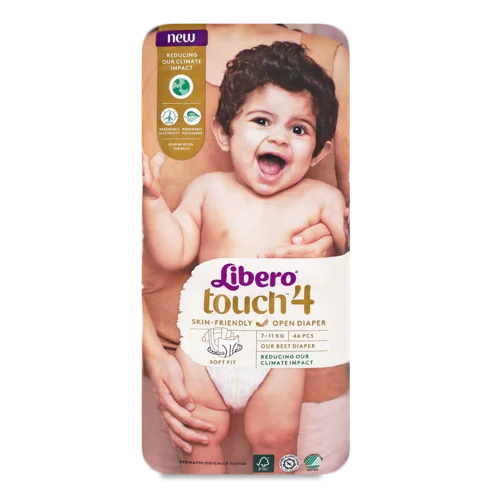 Підгузки Дитячі Touch 4 Libero, 7-11 кг, 46 шт, в/ґ