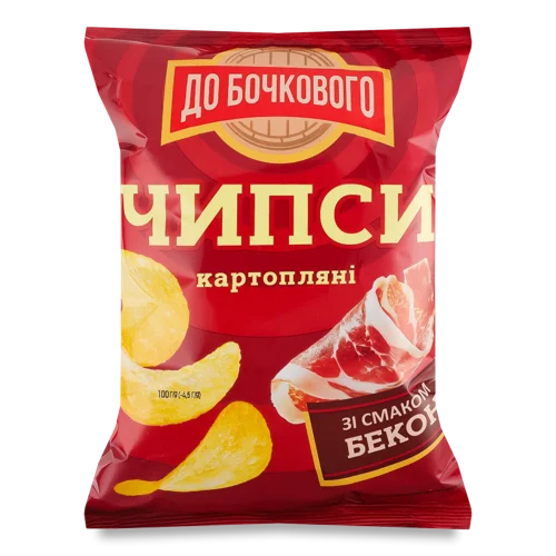 Чипси Картопляні Вищого Ґатунку З Беконом, 100г