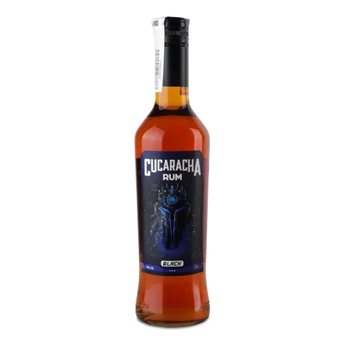 Ром В/К 0.5л 40% Black Cucaracha, Пластикова Пляшка