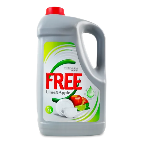 Гель для миття посуду з ароматом яблука та лайму, Free, 5л