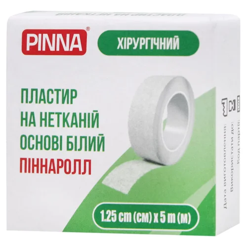 Пластир хірургічний Pinna Піннаролл на нетканій основі 1,25см 5м