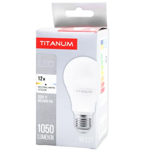 Лампа світлодіодна Titanum A60 12W E27 4100K