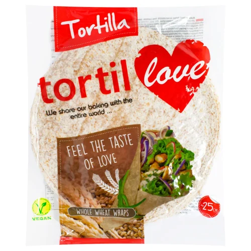 Тортилья Tortillove цільнозернова 25см 4шт*60г