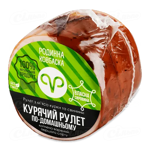 Рулет Родинна ковбаска По-домашньому курячий копчено-варений 1 с, кг