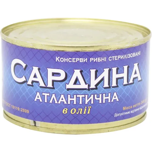 Сардина Рибочка Атлантична в олії 240г
