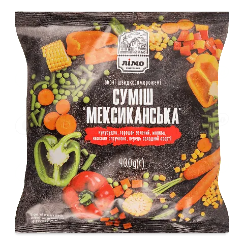 Суміш овочева Лімо Мексиканська суміш заморожена 400г