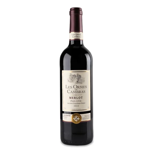 Вино Les Ormes de Cambras Merlot red,0,75л