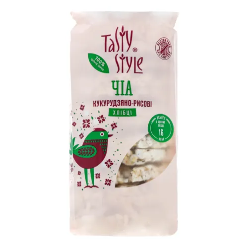 Хлібці кукурудзяно-рисові з чіа Tasty Style м/у 100г