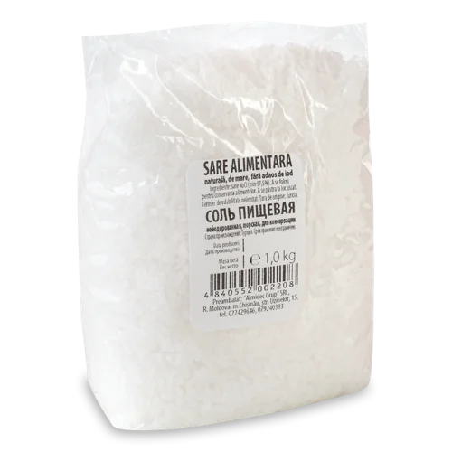 Сіль Нейодована Піщева Морська, 1кг