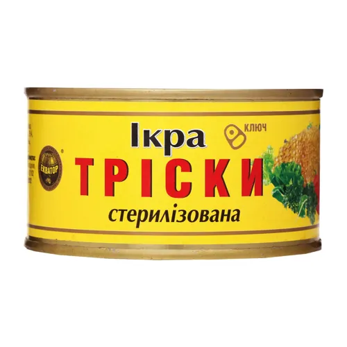 Ікра тріски стерилізована Екватор з/б 200г