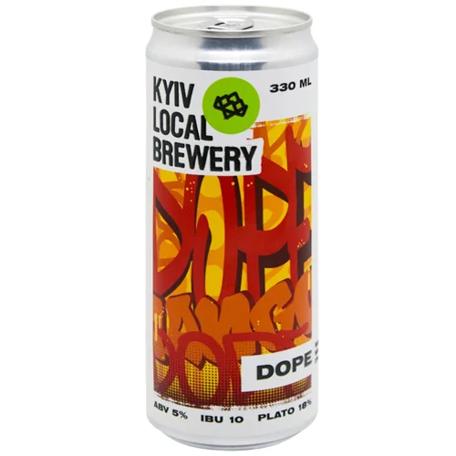 Пиво Kyiv Local Brewery DOPE Mango світле нефільтроване 5% 0,33л