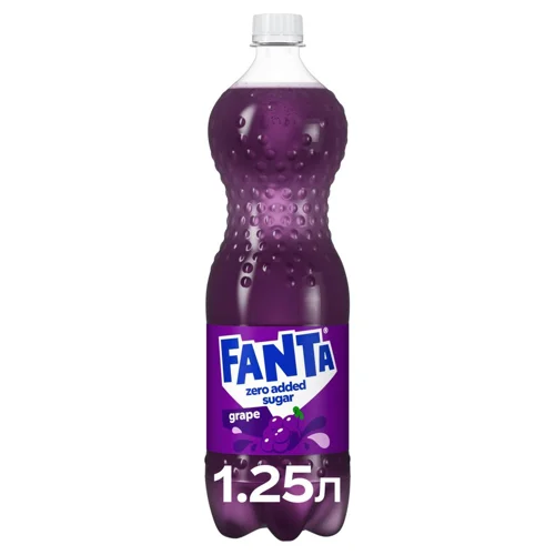 Напій газований Fanta Виноград без цукру 1,25л 6шт