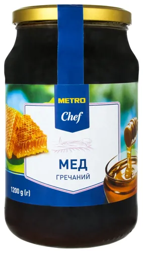 Мед натуральний гречаний Metro Chef с/б 1.2кг