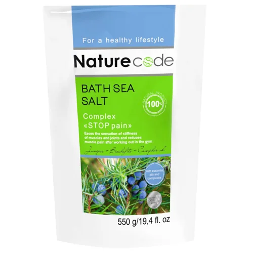 Сіль для ванни Nature Code Stop pain морська 550г