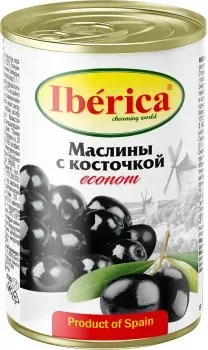 Маслини Iberica з кісточкою В*, 280г