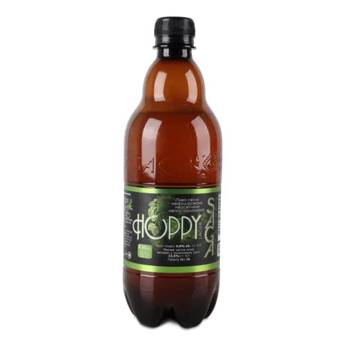Пиво Світле Нефільтроване Неосвітлене Непастеризоване Hoppy Lager, 0.66л, 4.9% п/пл
