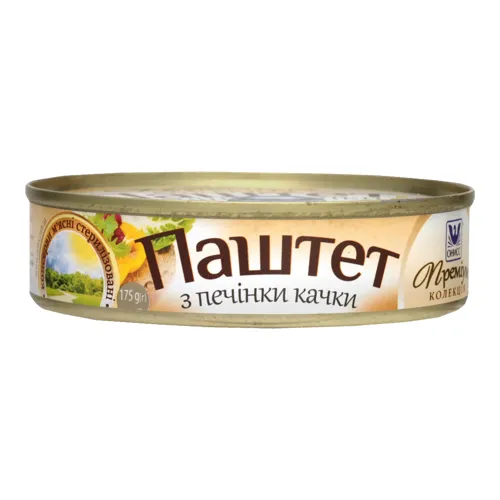 Паштет з печінки качки Преміум колекція Онисс з/б 175г