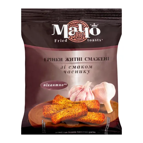 Грінки житні смажені зі смаком часнику Мачо м/у 65г