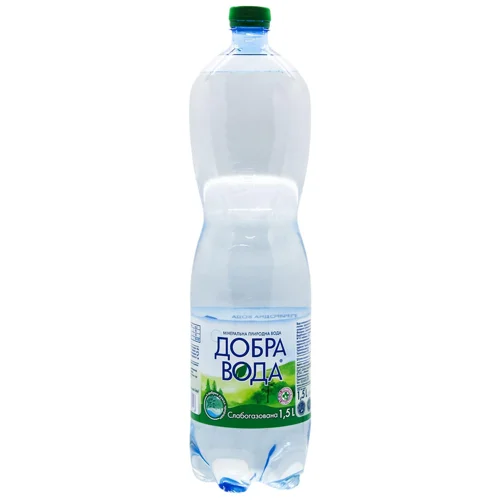 Вода мінеральна Добра Вода слабогазована 1,5л