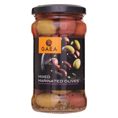 Оливки Gaea Мікс з кісточкою в маринаді,300г