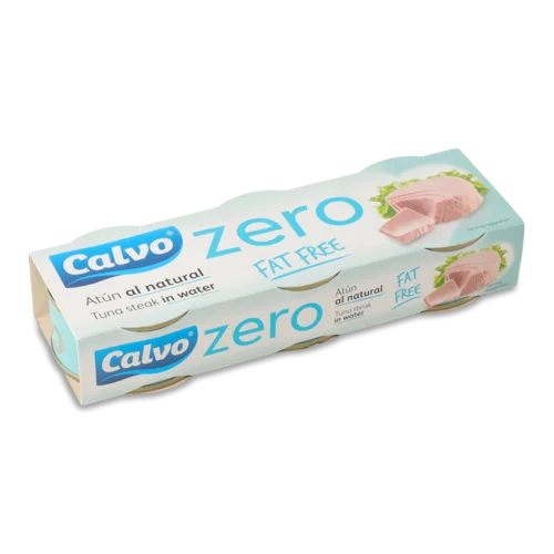 Тунець у власному соку, к/у, Zero Calvo, 3х65г