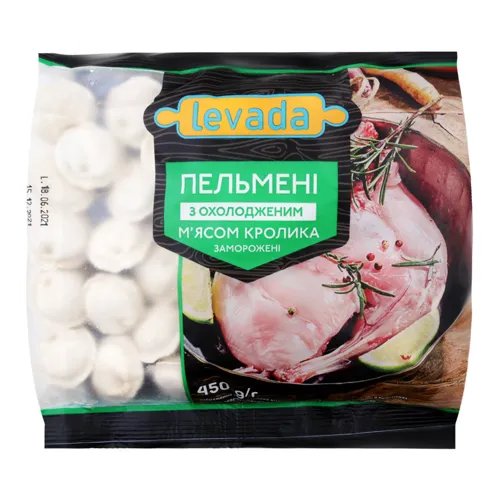 Пельмені з м'ясом кролика заморожені Левада м/у 450г