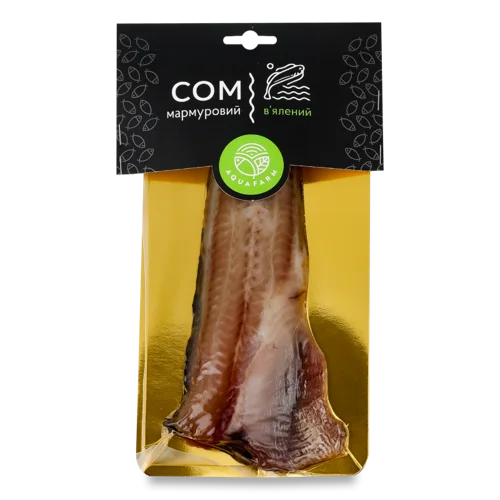 Сом В'ялений Мармуровий Філе Aquafarm, в/у 200г