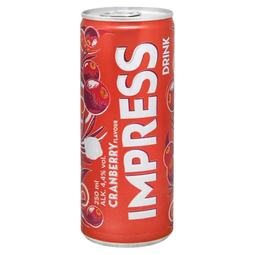 Напій слабоалкогольний Impress Журавлина 4,4% 250мл