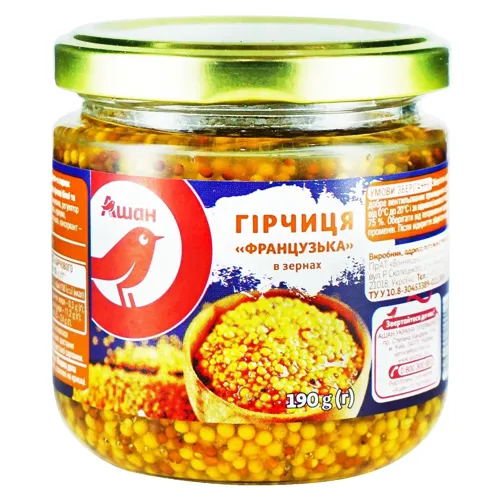 АШАН Гірчиця французька 190г