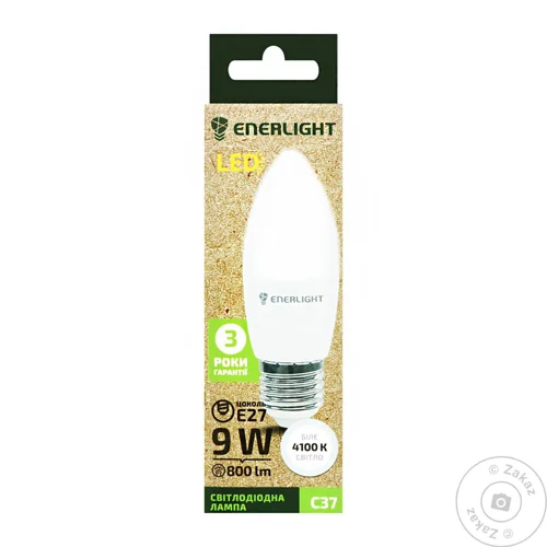Лампа Enerlight LED С37 4100K E27 9Вт