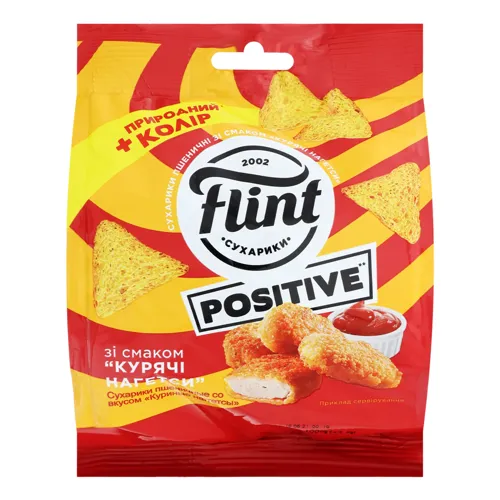 Сухарики пшеничні Курячі нагетси Positive Flint м/у 100г