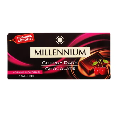 Шоколад чорний з вишнею Millennium м/у 100г