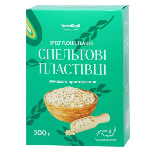 Пластівці спельтові Farm & Roll швидкого приготування 500г
