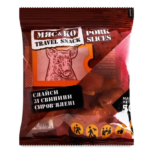 Слайси Зі Свинини Сиров'ялені Мяс&Ко, м/у, 50г
